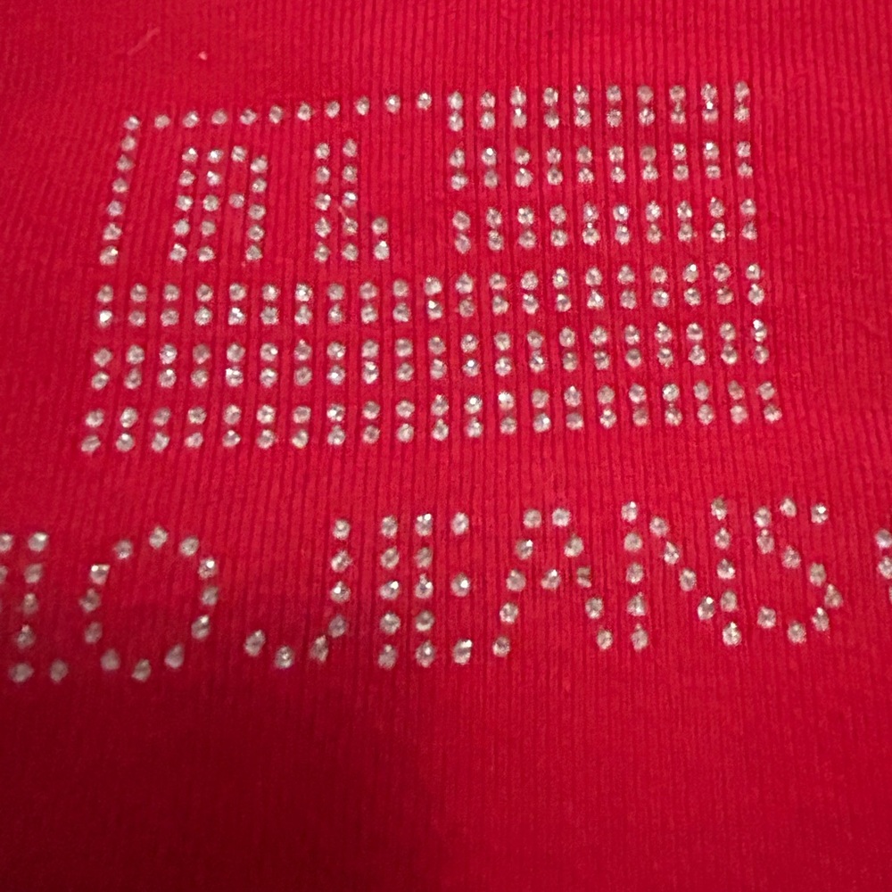 Polo Jeans Co. By Ralph Lauren Red Top with Silver Embellishments